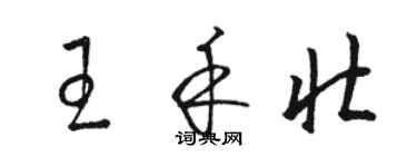 駱恆光王禾壯草書個性簽名怎么寫