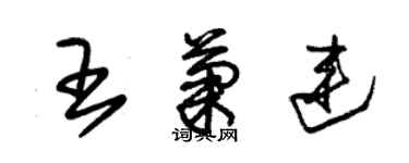 朱錫榮王菊連草書個性簽名怎么寫