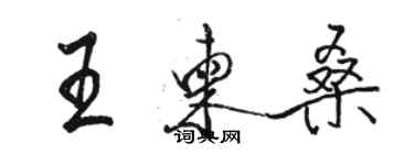 駱恆光王柬桑行書個性簽名怎么寫