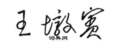 駱恆光王墩賓草書個性簽名怎么寫