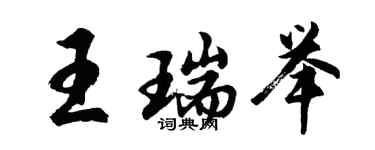 胡問遂王瑞舉行書個性簽名怎么寫