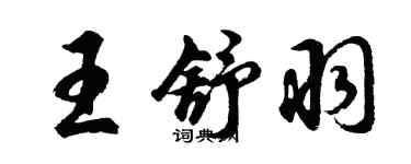 胡問遂王舒羽行書個性簽名怎么寫