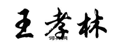 胡問遂王孝林行書個性簽名怎么寫