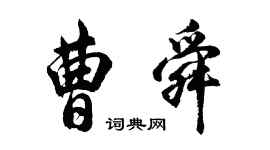 胡問遂曹舜行書個性簽名怎么寫