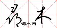 梁錦英尋木草書怎么寫