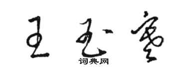 駱恆光王玉寒草書個性簽名怎么寫