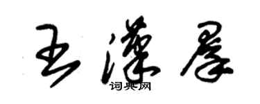 朱錫榮王漢群草書個性簽名怎么寫