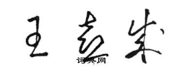 駱恆光王喜成草書個性簽名怎么寫