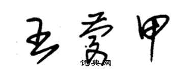 朱錫榮王慶甲草書個性簽名怎么寫