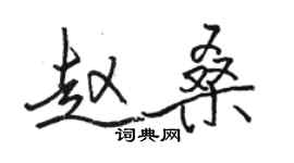 駱恆光趙桑行書個性簽名怎么寫