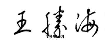 梁錦英王勝海草書個性簽名怎么寫