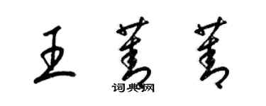 梁錦英王菁菁草書個性簽名怎么寫