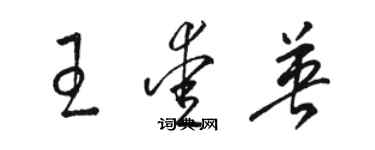 駱恆光王愛英草書個性簽名怎么寫