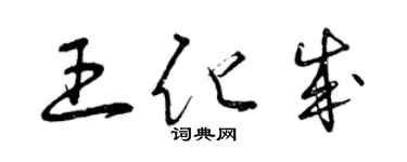 曾慶福王化成草書個性簽名怎么寫