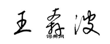 梁錦英王奔波草書個性簽名怎么寫