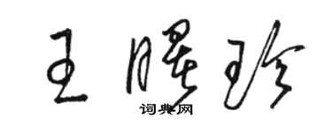 駱恆光王曙珍草書個性簽名怎么寫