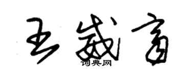 朱錫榮王威齊草書個性簽名怎么寫