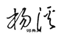 駱恆光楊溪草書個性簽名怎么寫