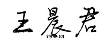 曾慶福王晨君行書個性簽名怎么寫
