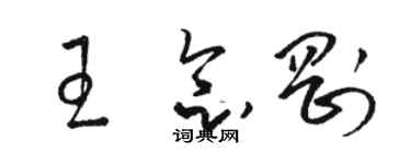 駱恆光王念剛草書個性簽名怎么寫