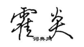 駱恆光霍炎行書個性簽名怎么寫