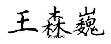 丁謙王森巍楷書個性簽名怎么寫