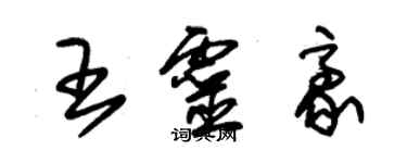 朱錫榮王靈豪草書個性簽名怎么寫