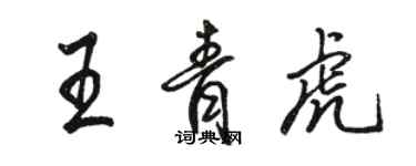 駱恆光王青虎行書個性簽名怎么寫