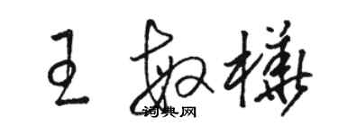 駱恆光王敏樺草書個性簽名怎么寫