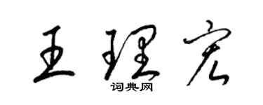 梁錦英王理宏草書個性簽名怎么寫