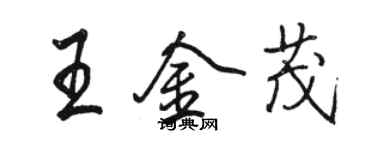 駱恆光王金茂行書個性簽名怎么寫