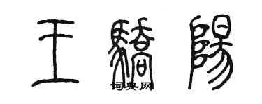 陳墨王驕陽篆書個性簽名怎么寫