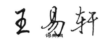 駱恆光王易軒行書個性簽名怎么寫