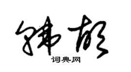 朱錫榮韓胡草書個性簽名怎么寫