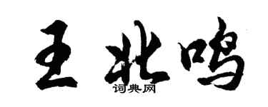 胡問遂王北鳴行書個性簽名怎么寫