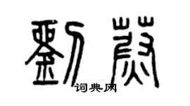 曾慶福劉蔚篆書個性簽名怎么寫