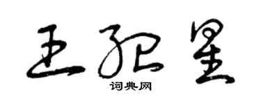 曾慶福王紀星草書個性簽名怎么寫