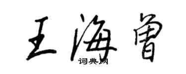 王正良王海曾行書個性簽名怎么寫