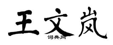 翁闓運王文嵐楷書個性簽名怎么寫
