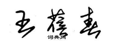 朱錫榮王蓓春草書個性簽名怎么寫