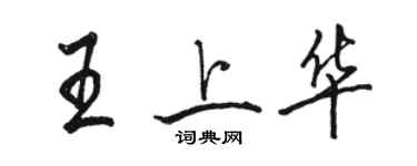 駱恆光王上華行書個性簽名怎么寫