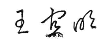 駱恆光王宜明草書個性簽名怎么寫