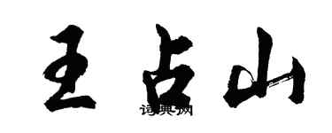 胡問遂王占山行書個性簽名怎么寫