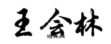 胡問遂王會林行書個性簽名怎么寫