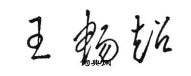 駱恆光王暢超草書個性簽名怎么寫