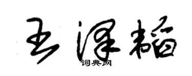 朱錫榮王澤韜草書個性簽名怎么寫
