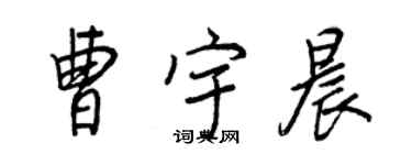 王正良曹宇晨行書個性簽名怎么寫