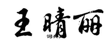 胡問遂王晴麗行書個性簽名怎么寫