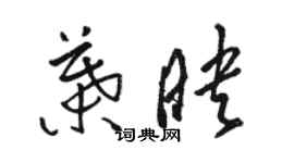 駱恆光葉映草書個性簽名怎么寫