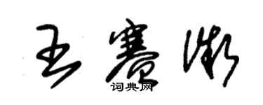 朱錫榮王賽微草書個性簽名怎么寫